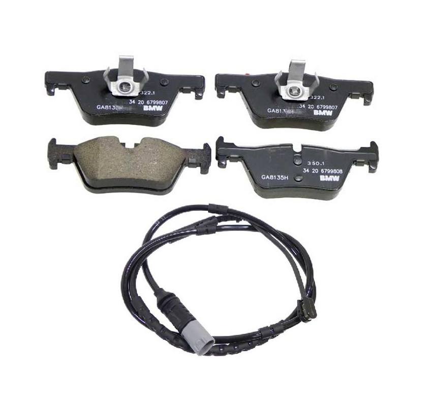 BMW Disc Brake Pad Set - Rear (w/ Sensor)